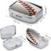 Baseball Lace Pill Box - 2 Compartment Metal Pill Organizer for Pocket & Purse | Decorative & Portable Medicine Case - Buy Online on GoSupps.com