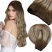LAAVOO microbead Extensions real hair brown blonde 45cm micro weft extensions remy 12-inch Width EZ WEFT REAL HAIRE BREATING LEICHT BRAUN LEARD SLOTEL BLOND SLIGHT #8/60/8 50G 45cm-50g 2.23 #8/60/8