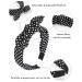 Wecoe 4 Pack Cute Bow Headbands for Women and Girls - Red, White, Black, Leopard, Polka Dot - Valentine's Day Hair Accessories Gift - Buy Online on GoSupps.com