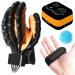 MZU Upgraded Rehabilitation Robotic Gloves for Hempiplegia Stroke Paralysis Arthriti Patient Physical Rehabilitation stroke Rehab Equipment finger and Hand Function Workout Recovery Device. Orange-Left -S