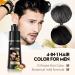 HOUSN Black Hair Dye Shampoo 3in1 natural hair color shampoo for men and women gray coverage and care shampoo against gray hair 200 ml - Buy Online on GoSupps.com
