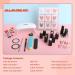 Lavender Violets 19 Pcs Gel Nail Kit with UV Lamp - Spring Jelly Pink Nude Shellac Colors - Base Coat, Matte Top Coat, Nail File, Sticker - Starter Kit (964D Jelly Pink) - Buy Online on GoSupps.com