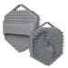 Humkopnl Shampoo brush hexagonal silicone head skin massager shower hair brush for hair growth silicone-face scrubber for adults men women gray