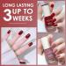 Red Nail Polish Set 6Pcs Burgundy Purple Glitter Nail Varnish Quick Dry & Long Lasting Red Purple Nail Gel - Non-Toxic Water Based Shimmer Nail Polish Gel for DIY Nail Art at Home - No Need Cure Red Purple Glitter - Buy Online on GoSupps.com