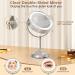 VESAUR 8.5 Large Tall Lighted Makeup Mirror | 1X/10X Magnifying Vanity Mirror | 3 Color Lights & 48 LEDs | Adjustable Brightness | Senior Pearl Nickel Swivel Cosmetic Mirror | Dual Power Supply Silver - Buy Online on GoSupps.com