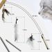 2022 Cat Feather Toy Set - Interactive Kitten Toys with Elastic Wand and Refill Feathers - Indoor Cat Play and Exercise - Buy Online on GoSupps.com