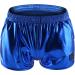 Duohropke Men's Shine Metallic Shorts | Hot Pants & Boxer Trunks | Glitter Beach & Gym Shorts in Blue - Buy Online on GoSupps.com