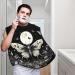 Skull Butterfly Gothic Beard Bib | Halloween Hair Catcher & Non-Stick Grooming Cloth | Best Beard Grooming Apron & Unique Gifts for Men - Buy Online on GoSupps.com