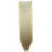 CAISHA by PRETTYSHOP XXL 24" 8 Pieces Set Clip In Extensions Hair Extension Hairpiece Straight Platinum Blond CES5 platinum blond #613 CES5