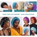 Satin Bonnets for Black Women - Set of 4 Silky Sleep Caps for Long Wavy Curly Hair - Buy Online on GoSupps.com