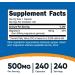 Nutricost Magnesium Glycinate Capsules - 500mg (240ct) | Gluten-Free, Non-GMO, Vegan - Buy Online on GoSupps.com