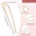 6 Pieces U Shaped Hair Pins French Hair Pins Metal Hair Fork Vintage Forks Sticks Bobby Pin Kit Updo Bun Women Girls Hairstyle Hair Accessories (Gold) - Buy Online on GoSupps.com