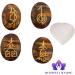 Buy Blessfull Healing Crystal Tiger Eye - 4pcs Engraved Chakra Stones Palm Stones & Reiki Balancing with Heart Selenite - International Shipping Available - Buy Online on GoSupps.com