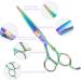 Purplebird Professional Hairdressing Scissors Set - 10-Piece Rainbow Stainless Steel Haircutting Shears for Barbers & Beginners - Buy Online on GoSupps.com