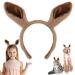 Sibba Horse Ears Headband Makeup Hairband Animal Caps Soft Women Hair Accessorie Movable Costumes Elastic Head Wear for Party Washing Face Spa Gifts Cosplay Dress up Light Brown
