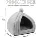 Small Animal Pet Winter House Pet Tent Cave Bed for Cats/Small Dogs Guinea Pig Bed Cat Bed House Rabbit Bed Warm Guinea Pig Cave Beds with Removable Cushion for Hamster Small Animals 25x25CM Gray - Buy Online on GoSupps.com