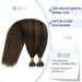 Youngsee Nano Ring Hair Extensions - Real Brown Ombre 60cm 50g - Medium Brown Nano Beads for Women - Buy Online on GoSupps.com