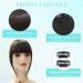 Thick Hair Bangs Clip in Fringe - Dark Brown Human Hair Extension - Buy Online on GoSupps.com