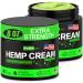 (2 Pack) Hemp Cream - Hemp Cream Maximum Strength for Muscle Back, Joint, Neck, Knees & Elbows - Natural Hemp Oil Extract with Turmeric, MSM, Arnica - Made in USA 8 Oz