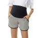 Love2Mi Women's Maternity Tights Leggings Versatile Comfy Pants Stretch Pregnancy Trousers S Black/ Grey