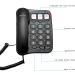 Ornin S016 Big Button Corded Telephone - Senior-Friendly with Speaker - Hearing Aid Compatible - Black - Buy Online on GoSupps.com
