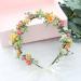 Xinyanmy Floral Crown Headband Flower Garland Hair Garland Hair Wreath Hair Band Flower Halo Floral Headpiece with Ribbon for Women Girls for Wedding Parties - Buy Online on GoSupps.com