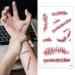 Molain 10pc Temporary Tattoo Stickers - Horror Bloody Wound Stitch Scar Scab Halloween Easter Decorations for Women, Men, Kids - Buy Online on GoSupps.com
