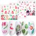 Summer Flamingo and Green Leaf Nail Art Stickers Decals - 12 Sheets - Buy Online on GoSupps.com