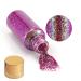 Holographic Laser Body Glitter Gel, Mermaid Sequins Face Glitter Makeup for Body, Hair, Face, Nail, Eyeshadow, Long Lasting Waterproof Party Glitter for Festival Stage Nightclubs, 1oz (Laser Pink.)