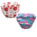 Returning swimming diaper 2 pieces of swimming trousers for baby girls (0-3 year) swimming diaper with ruffles Bath diaper pants (color C S- 15-22lb/0-1 years) Color C S (2 pack)
