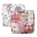 Xueny Sanitary Napkin Storage Bag 2pack Sanitary Napkin Pads Storage Bag with Zipper 5x5 inches First Period Bag for GirlsWomenLadies(Cat) Gray+pink 13*13*3cm 5*5*1.2 Inch