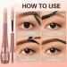Bosuya Waterproof 2in1 eyebrow pencil & color gel eyebrow color duo smearresistant longlasting durability with 01 - Buy Online on GoSupps.com