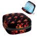 Anna Cowper Flying Burning Guitars Sanitary Napkin Storage Bag Feminine Menstrual Cup Pouches Nursing Pad Holder Tampon Bags Portable Period Bag for Women Teen Girls 1Pcs Multi-colored 16