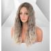 Vebonny Ombre Ash Blonde Curly Wig for Women - Synthetic Hair Glue-Free Beach Wear Wig with Middle Parting #027 - Buy Online on GoSupps.com