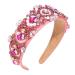 Crystal Headbands for Women's Hairbands Rhinestone Embellished Headbands Pearl Beaded Headbands for Women Girls Handmade Party Jewelry Hairband Baroque Fashion Hair Hoop Accessories (A04-Crystal headbands)