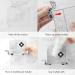 Linkidea Wallmount Toothbrush Holder - Large Capacity 4 Slots Self-Adhesive Plastic - Compatible with Colgate & Oral-B (Transparent Silver) | International Shipping - Buy Online on GoSupps.com