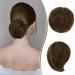 Ruwiss hair part long thin smooth tousled updo bun reea real hair elegant hair parts hair tie long scrunchy extension for women 25g 25g golden chestnut mixed light golden blonde