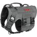 OneTigris Tactical Dog Harness - Heavy Duty Vest with 3 Handles & Metal Buckles | Gray - Ideal for Outdoor Adventures International Shipping Available - Buy Online on GoSupps.com