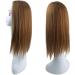 Nature Straight Mixture Snythetic Hair Topper 18" Side Parting Lace Base Clip in Wiglet Full Head Wear Crown Wig (Right Part 27# Dark Blonde) - Buy Online on GoSupps.com