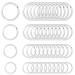 60PCS Key Rings Bulk Flat Keychain Ring Split Key Ring for Home Car Keys (0.98INCH  1.10INCH  1.25INCH  1.37INCH)(Silver)