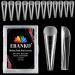 EBANKU 120 PCS Clear Dual Nail Forms System Flat Coffin Nail Mold Tips Acrylic Stiletto Nail Extension Tools for Nail Art Salon Nails Design