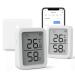 Switchbot WLAN thermometer hygrometer inside 2 pieces and hub mini Bluetooth hygrometer digital temperature moisture sensor with app & data storage dew point/VPD/absolute moisture sensor