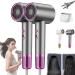 Numoya Hair Dryer 2024 New Numoya Jetspeed Hair Dryer Numoya Jet Speed Hair Dryer 2000w Hair Dryer Adjustable Speed with Diffuser Fast Drying & Reduce Frizz for All Hair (2Pcs-Gray)