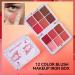 Cheek Makeup Palette 12 Cream Blush Colors | 12 Vibrant Cosmetic Blush Shades | Long-lasting Blendable Smudge-proof and Waterproof Formula for a Radiant Glow - Buy Online on GoSupps.com