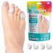 ZenToes Small Toe Spacers - Tailors Bunion Corrector for Women and Men Pinky Toe Separators Hammer Toe Straightener for Curled Toes Bunionette Spreader Gel Splint for Pain Relief - 4 Count (White)