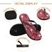 Mnsruu Christmas New Year Pine Tree Red Flip Flops | XL Hotel Spa Bedroom Travel for Men & Women - Buy Online on GoSupps.com
