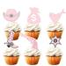 18pcs Pink Glitter Dessert Cupcake Topper Let s Go Girl Theme Decor Supplies Girl Woman Happy Birthday Party Decorations