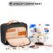 COOSKY Travel Toiletry Bag for Women - Jewelry Organizer, Large Makeup Compartment, Waterproof Cosmetic Bag - Ideal Toiletries Kit with Trolley Belt, Black - Buy Online on GoSupps.com