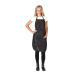 Betty Dain Luminous Salon Stylist Apron Classic Design Bottom Zipper Pockets Adjustable Neck Strap Lightweight Water-Resistant Poly Nylon Blend Repels Hair Easy Care Black