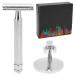 Safety Razor for Men - Zinc Alloy Double Edge Portable Shaver & Holder | International Shipping - Buy Online on GoSupps.com